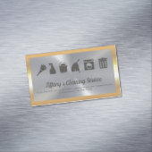 Schoonmaakservice | Meisjesbenodigdheden | Gouden  Magnetisch Visitekaartje (Voorbeeld)