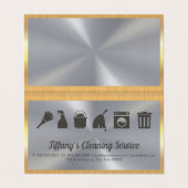 Schoonmaakservice | Meisjesbenodigdheden | Gouden  Visitekaartje (Buitenkant ongevouwen)