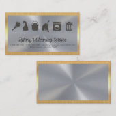 Schoonmaakservice | Meisjesbenodigdheden | Gouden  Visitekaartje (Voorkant / Achterkant)