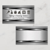 Schoonmaakservice | Meisjesbenodigdheden | Metaal Visitekaartje (Voorkant / Achterkant)