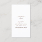 Schoonmaakservice met Roos Gold Glitter Bus Visitekaartje (Achterkant)