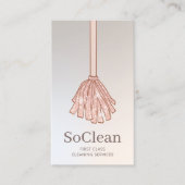 Schoonmaakservice met Roos Gold Glitter Bus Visitekaartje (Voorkant)