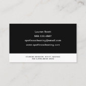 Schoonmaakservice met zwarte spuitfles visitekaartje (Achterkant)