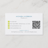 Schoonmaakservice Moderne Logo & QR-code Visitekaartje (Achterkant)