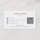 Schoonmaakservice Moderne Logo & QR-code Visitekaartje (Achterkant)