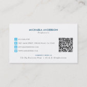 Schoonmaakservice Moderne Logo & QR-code Visitekaartje (Achterkant)