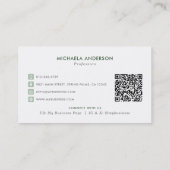 Schoonmaakservice Moderne Logo & QR-code Visitekaartje (Achterkant)