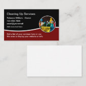 Schoonmaakservice Moderne visitekaartsjabloon Visitekaartje (Voorkant / Achterkant)