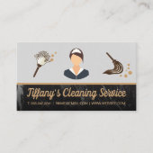 Schoonmaakservice | Mop Duster | Marmeren versieri Visitekaartje (Voorkant)