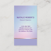 Schoonmaakservice Pastel Paarse Housekeeping Visitekaartje (Achterkant)