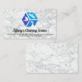 Schoonmaakservice pictogrammen | Dienstmeid | Vrou Visitekaartje (Voorkant / Achterkant)