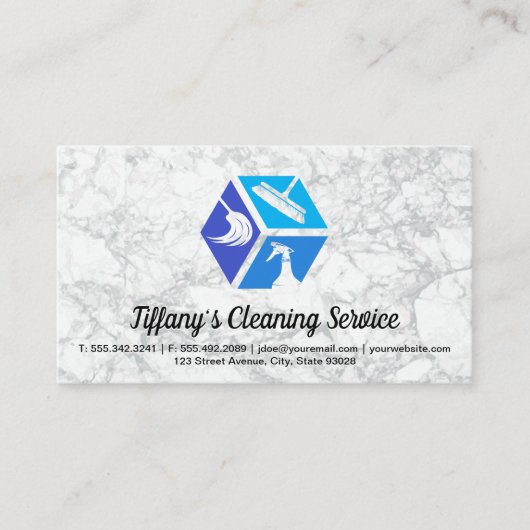 Schoonmaakservice pictogrammen | Dienstmeid | Vrou Visitekaartje (Voorkant)