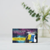 Schoonmaakservice Professionele huishouding Visitekaartje (Staand voorkant)