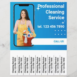 Schoonmaakservice Promotie Flyer Scheur van strips