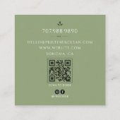 Schoonmaakservice QR Code Sage Vierkante Visitekaartje (Achterkant)