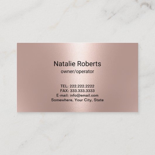 Schoonmaakservice Roos Gold Housekeeping Visitekaartje (Achterkant)