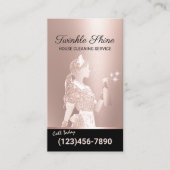 Schoonmaakservice Roos Gold Housekeeping Visitekaartje (Voorkant)