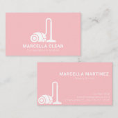 Schoonmaakservice Roze Visitekaartje (Voorkant / Achterkant)