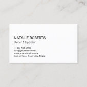 Schoonmaakservice Schattige Flower Spray Cleaner Z Visitekaartje (Achterkant)