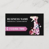 Schoonmaakservice Schattige Flower Spray Cleaner Z Visitekaartje (Voorkant)
