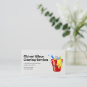 Schoonmaakservice | Schoonmaakbenodigdheden Visitekaartje (Staand voorkant)