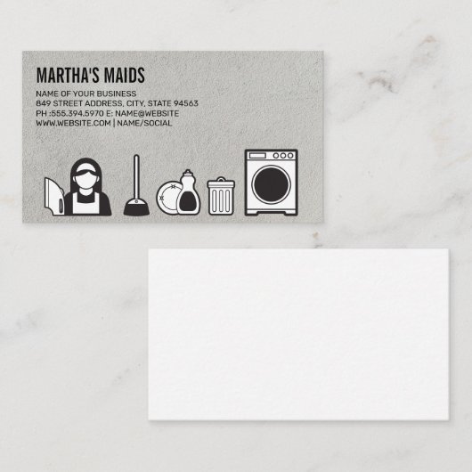 Schoonmaakservice | Schoonmaakdiensten Visitekaartje (Voorkant / Achterkant)