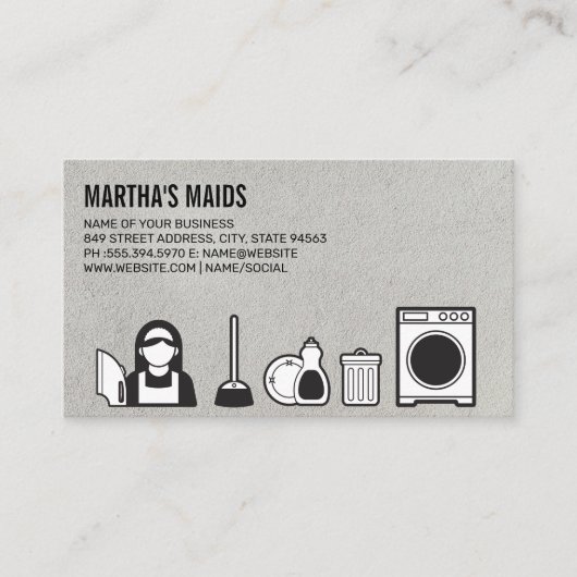 Schoonmaakservice | Schoonmaakdiensten Visitekaartje (Voorkant)