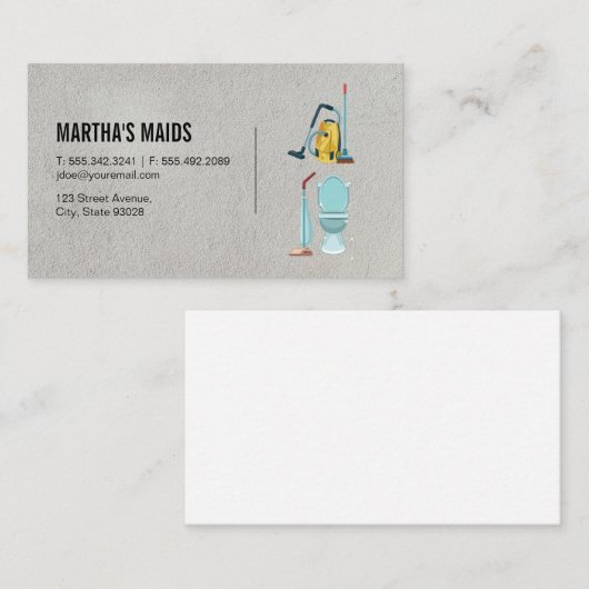 Schoonmaakservice | Schoonmaakproduct apparatuur Visitekaartje (Voorkant / Achterkant)