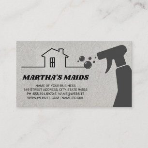 Schoonmaakservice   Schoonmaakspray   Huis Visitekaartje