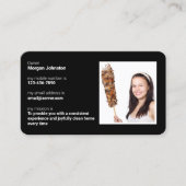 Schoonmaakservice Silhouet met foto Visitekaartje (Voorkant)