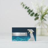 Schoonmaakservice Silver Spray Fles Blue Water Visitekaartje (Staand voorkant)