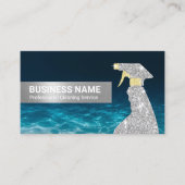 Schoonmaakservice Silver Spray Fles Blue Water Visitekaartje (Voorkant)