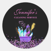 Schoonmaakservice Supplies Sparkle Ronde Sticker (Voorkant)