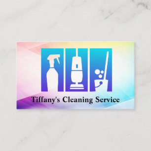 Schoonmaakservice taken   Dienstmeisje gereedschap Visitekaartje