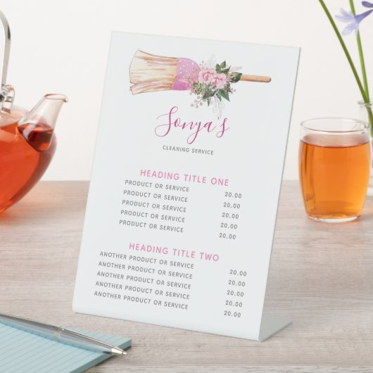 Schoonmaakservice van Modern Business Reclamebord Met Voetstuk (Insitu)