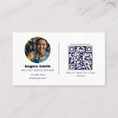 Schoonmaakservice verhuizing Foto QR-code Visitekaartje (Achterkant)