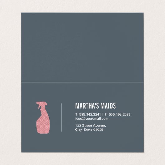 Schoonmaakservice Visitekaartje (Buitenkant ongevouwen)