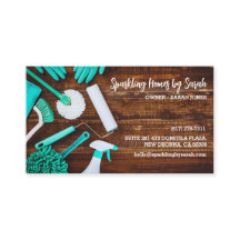 Schoonmaakservice visitekaartjes Huisreiniger