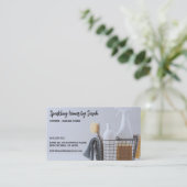 Schoonmaakservice visitekaartjes Huisreiniger (Staand voorkant)