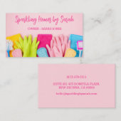 Schoonmaakservice visitekaartjes Huisreiniger (Voorkant / Achterkant)