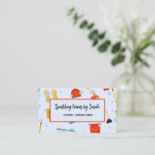 Schoonmaakservice visitekaartjes Huisreiniger (Staand voorkant)