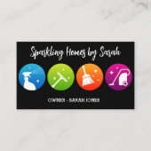 Schoonmaakservice visitekaartjes Huisreiniger (Voorkant)