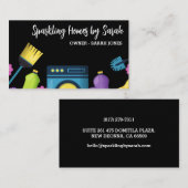 Schoonmaakservice visitekaartjes Huisreiniger (Voorkant / Achterkant)