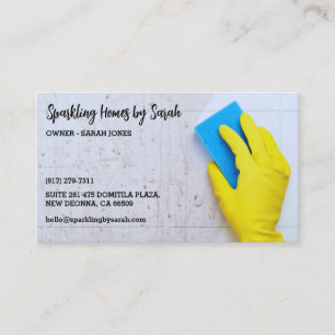 Schoonmaakservice visitekaartjes Huisreiniger