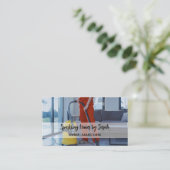 Schoonmaakservice visitekaartjes Huisreiniger (Staand voorkant)