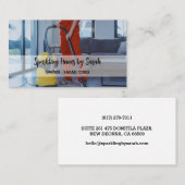 Schoonmaakservice visitekaartjes Huisreiniger (Voorkant / Achterkant)