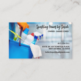 Schoonmaakservice visitekaartjes Huisreiniger