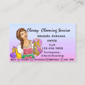 Schoonmaakservice voor Classy House Maid Blue Ombr Visitekaartje (Voorkant)