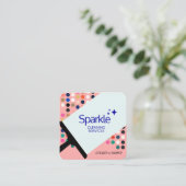 Schoonmaakservice voor huisreinigers vierkante visitekaartje (Staand voorkant)