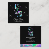 Schoonmaakservice voor schoonmaakpersoneel HOLOGRA Vierkante Visitekaartje (Voorkant / Achterkant)